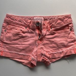 Neon Pink Aéropostale Jean Shorts